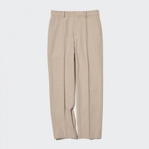 Beige Uniqlo Smart Ankle Length Trousers | VDOCE-7389