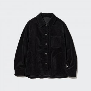 Black Uniqlo Corduroy Coverall | MOCWQ-6739