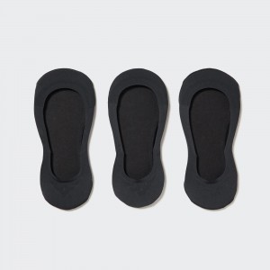 Black Uniqlo Sheer No Show Socks Three Pairs | SFLAB-0927