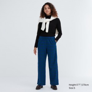 Blue Uniqlo Flannel Trousers | OFMHB-6048