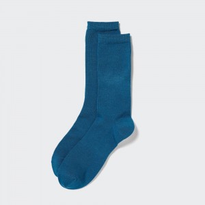 Blue Uniqlo Heattech Thermal Socks | WACRG-8546