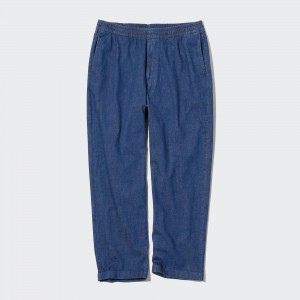 Blue Uniqlo Relaxed Fit Ankle Length Jeans | AOJLX-4965