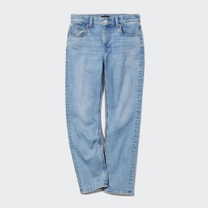 Blue Uniqlo Slim Fit Straight Leg Ankle Length Jeans | FMLYC-6739
