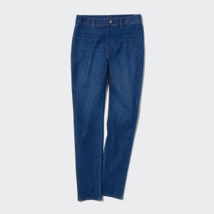 Blue Uniqlo Ultra Stretch Denim Leggings Trousers | ZAFWX-6721