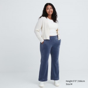 Blue Uniqlo Ultra Stretch Smooth Trousers | LTMCO-0891