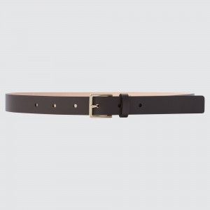 Dark Brown Uniqlo Belt 2021 Season | GDOMI-5461