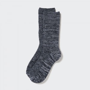 Dark Grey Uniqlo Heattech Slub Yarn Thermal Socks | KEOXM-9301