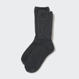 Dark Grey Uniqlo Heattech Souffle Yarn Thermal Socks | UWZKC-2310
