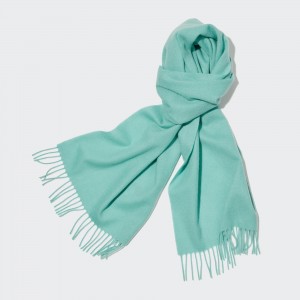 Green Uniqlo 100pct Cashmere Scarf | PAXMW-0386