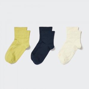 Green Uniqlo Crew Tapered Socks Three Pairs | IJOTF-8492