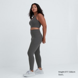 Grey Uniqlo Airism Uv Protection Soft Leggings With Pockets | JMBVQ-2574