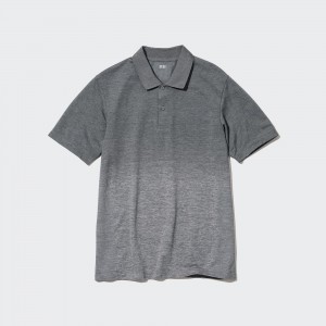 Grey Uniqlo Dry Ex Polo Shirt | FVLXI-9857