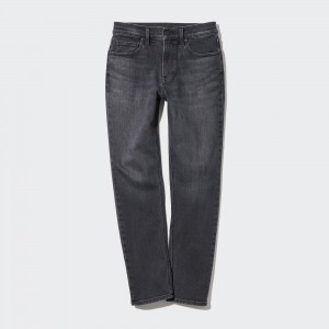 Grey Uniqlo Slim Fit Straight Leg Jeans | VFTAS-9523