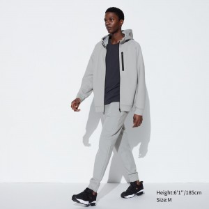 Light Grey Uniqlo Dry Stretch Joggers | MVQFK-0953