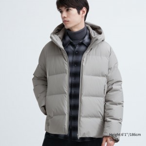 Light Grey Uniqlo Seamless Down 3d Cut Parka | YFICE-8709