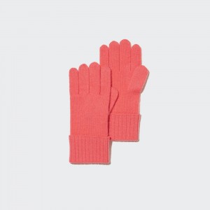 Pink Uniqlo 100pct Cashmere Knitted Gloves | ECFDB-0745