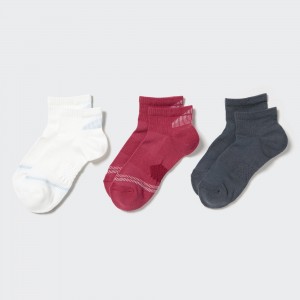 White Uniqlo Ankle Sports Socks Three Pairs | SOVEZ-0415