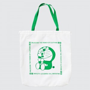 White Uniqlo Doraemon Ut Recycled Pocketable Bag | VSWCE-1654