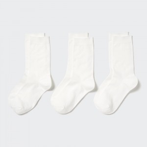 White Uniqlo Socks Three Pairs | IDAEW-1567
