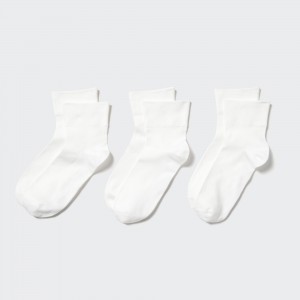 White Uniqlo Socks Three Pairs | ZYRAK-1803