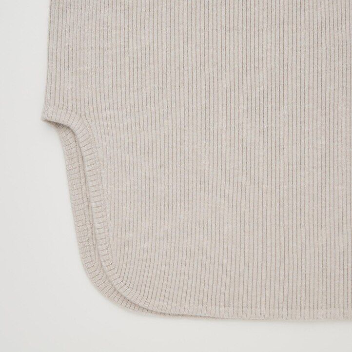 Beige Uniqlo 3d Knit Seamless Souffle Yarn Ribbed Skirt | ICRFT-9042