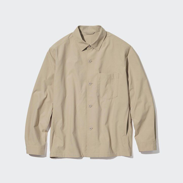 Beige Uniqlo Airsense Ultra LighT-Shirt Jacket | PMUHB-4702