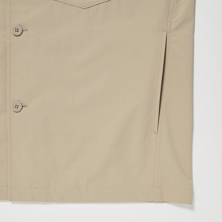 Beige Uniqlo Airsense Ultra LighT-Shirt Jacket | PMUHB-4702