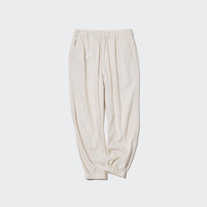 Beige Uniqlo Linen Blend Relaxed Fit Joggers | EBCXF-5976