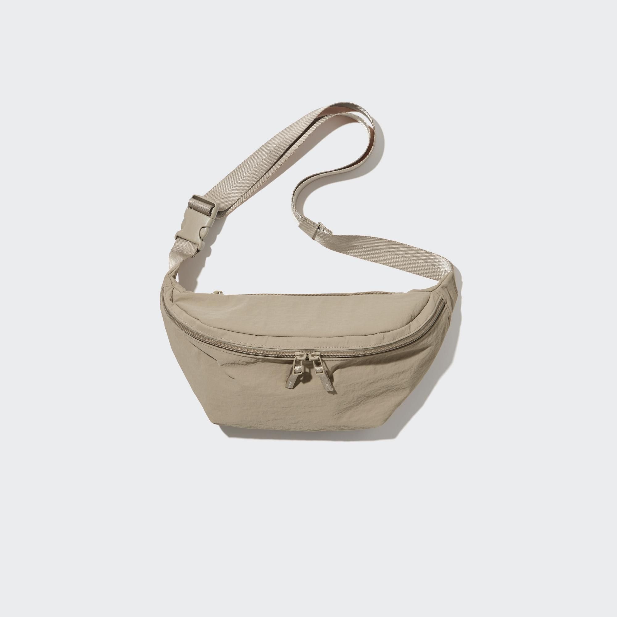 Beige Uniqlo Nylon Crossbody Bag | UXBYK-8364