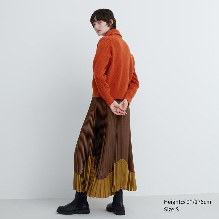 Beige Uniqlo Premium Lambswool Half Zipped Jumper | UTKLR-8417