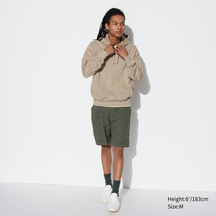 Beige Uniqlo Pullover Hoodie | HFTQW-2465