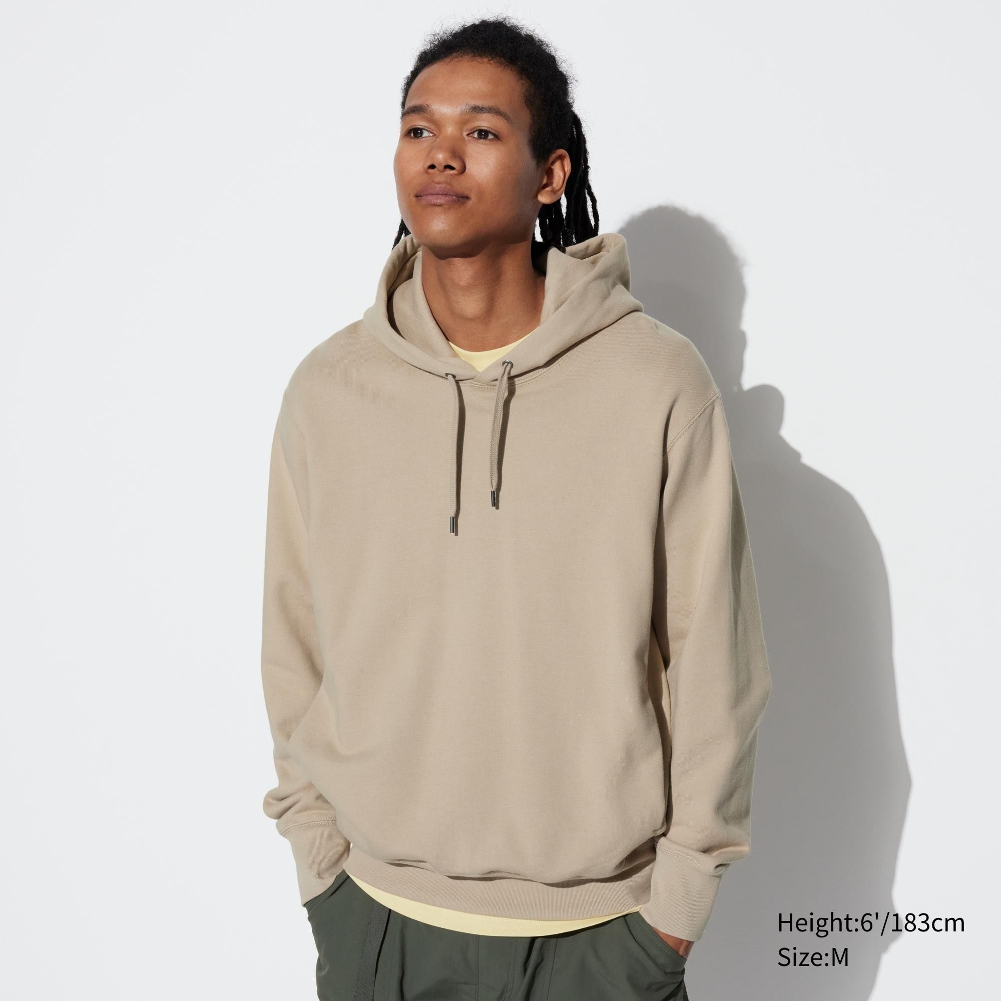 Beige Uniqlo Pullover Hoodie | HFTQW-2465