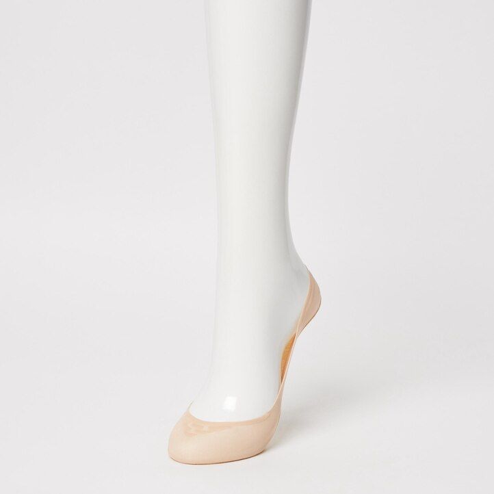 Beige Uniqlo Sheer Invisible No Show Socks Three Pairs | EYSUT-9650