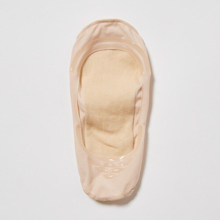 Beige Uniqlo Sheer Invisible No Show Socks Three Pairs | EYSUT-9650