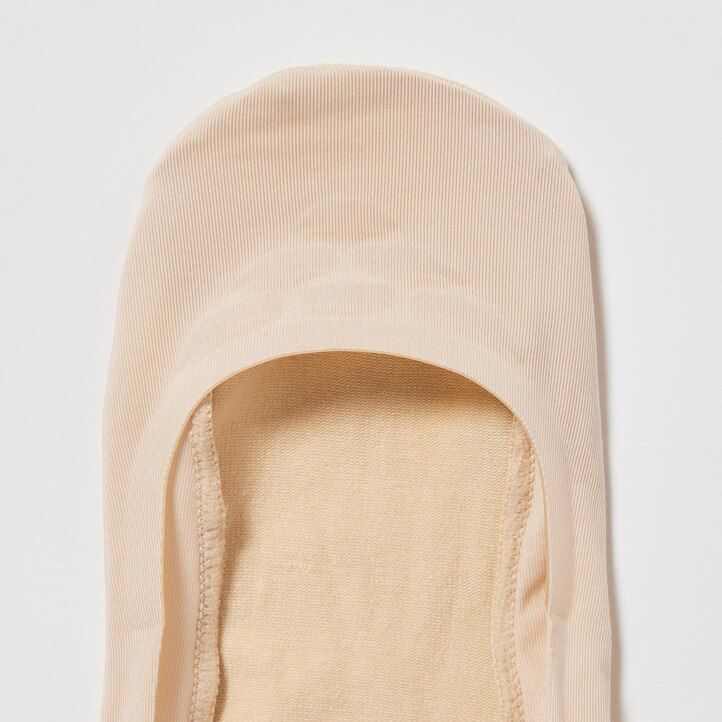 Beige Uniqlo Sheer Invisible No Show Socks Three Pairs | EYSUT-9650