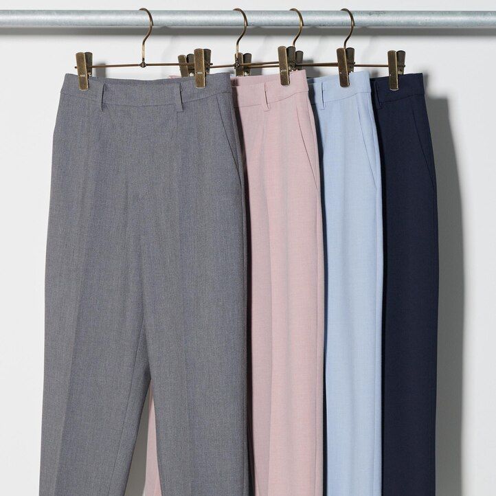 Beige Uniqlo Smart Ankle Length Trousers Long | QPSBA-0145