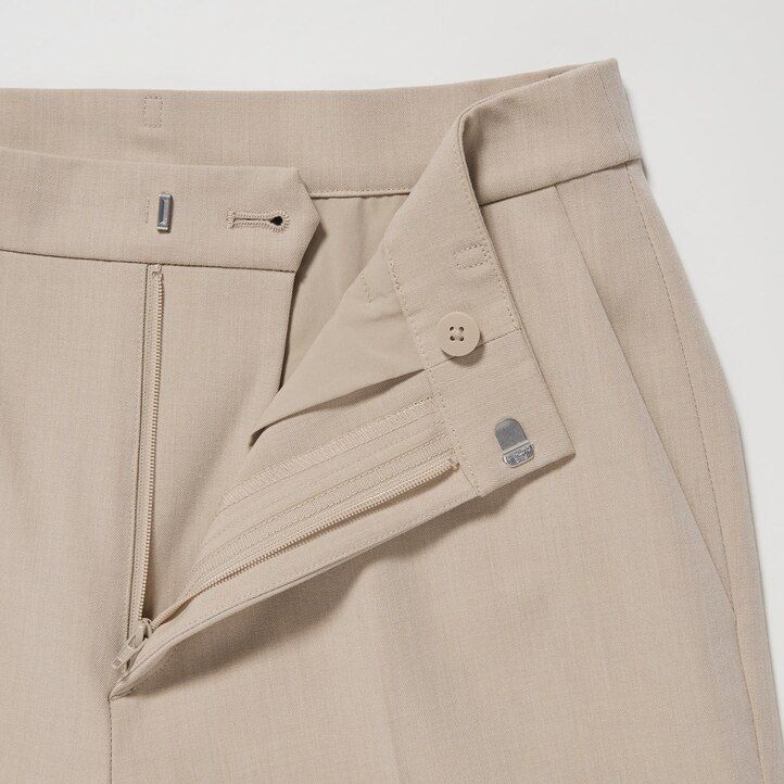 Beige Uniqlo Smart Ankle Length Trousers | VDOCE-7389