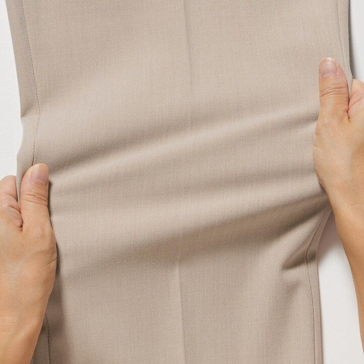 Beige Uniqlo Smart Ankle Length Trousers | VDOCE-7389