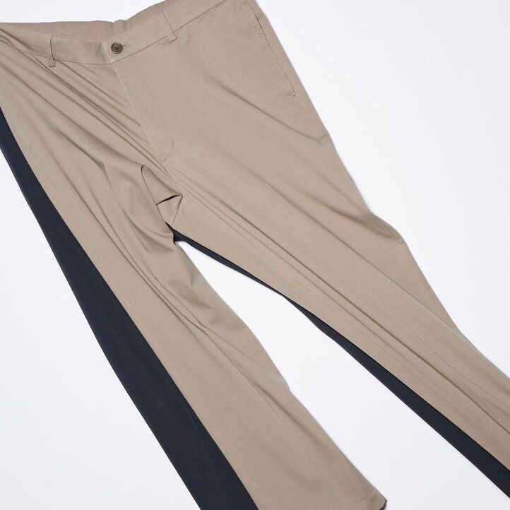 Beige Uniqlo Smart Cotton Ankle Length Trousers | MVATY-1327