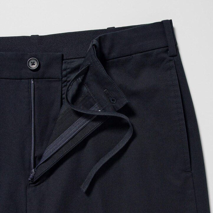 Beige Uniqlo Smart Cotton Ankle Length Trousers | MVATY-1327