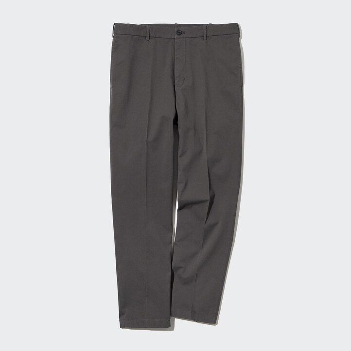 Beige Uniqlo Smart Cotton Ankle Length Trousers Long | WZCBN-7085