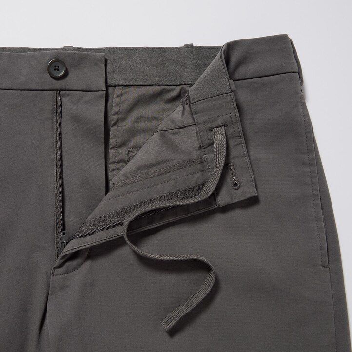 Beige Uniqlo Smart Cotton Ankle Length Trousers Long | WZCBN-7085