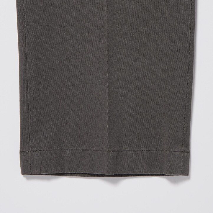 Beige Uniqlo Smart Cotton Ankle Length Trousers Long | WZCBN-7085