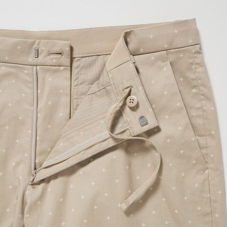 Beige Uniqlo Stretch Slim Fit Shorts | UHQRX-8921