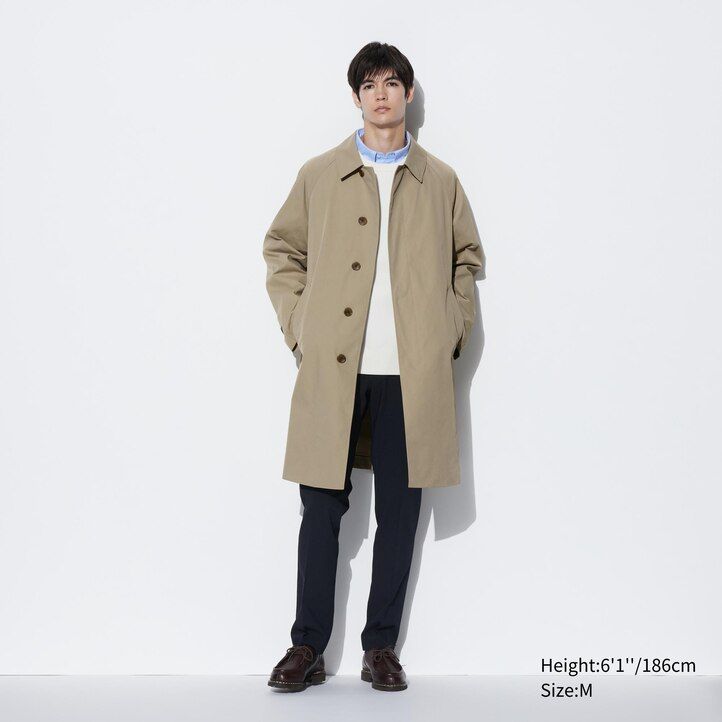 Beige Uniqlo Two Way Single Breasted Coat | MCWDG-4358