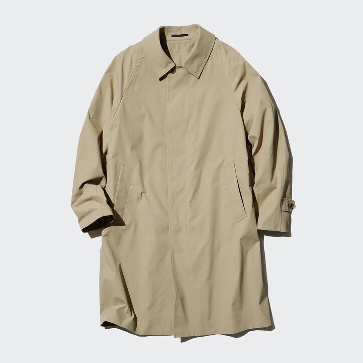 Beige Uniqlo Two Way Single Breasted Coat | MCWDG-4358