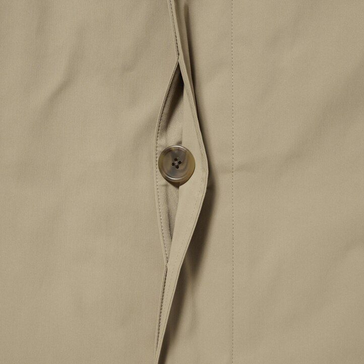 Beige Uniqlo Two Way Single Breasted Coat | MCWDG-4358
