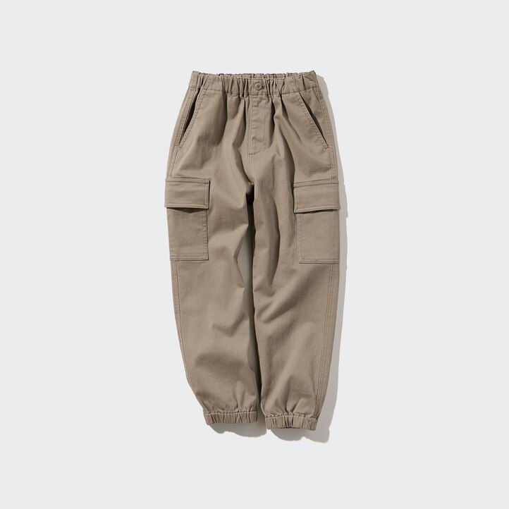Beige Uniqlo Ultra Stretch Cargo Joggers | SFVAG-8037