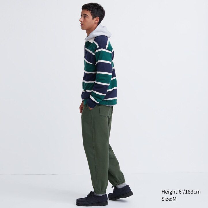 Beige Uniqlo Washed Jersey Ankle Length Joggers | LJTFM-1462