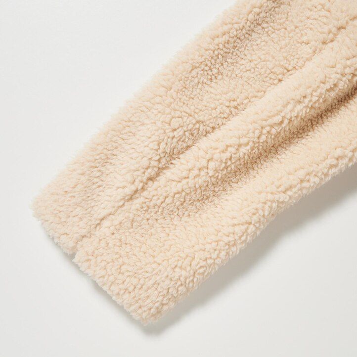 Beige Uniqlo Windproof Outer Fleece Tailored Coat | YGKZL-8023